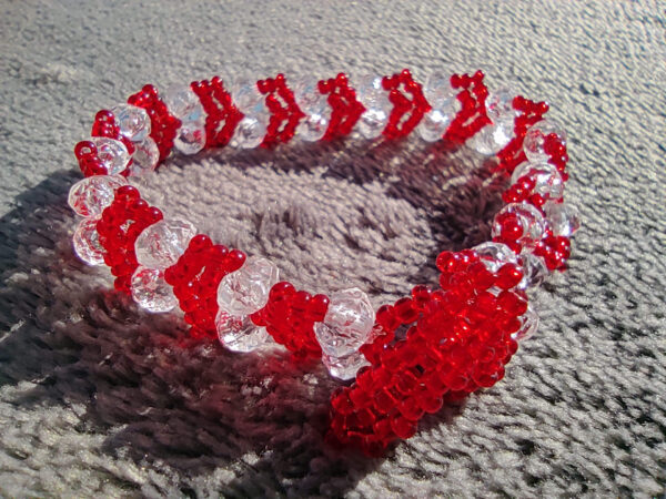 Red Heart Bracelet in a circle