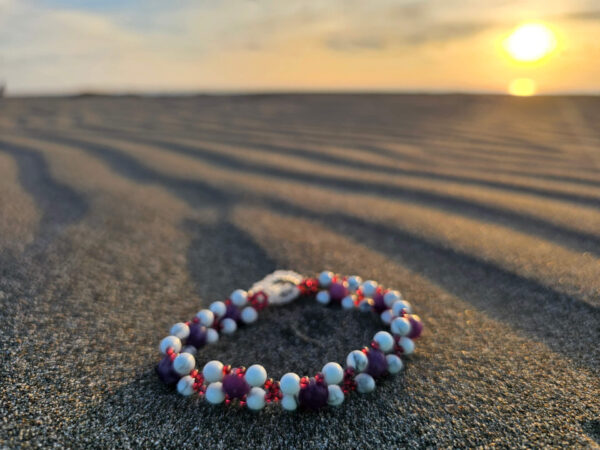 Healing Peace shining bracelet at sunset